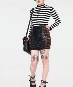 Jawbreaker Disgraced Tartan Tube Skirt -Spooky Threads disgraced tartan tube skirt ska 3736 02.991 300x