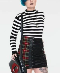 Jawbreaker Disgraced Tartan Tube Skirt -Spooky Threads disgraced tartan tube skirt ska 3736 03.991 300x