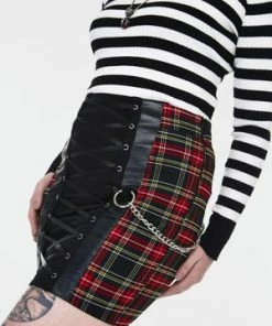 Jawbreaker Disgraced Tartan Tube Skirt -Spooky Threads disgraced tartan tube skirt ska 3736 04.991 300x