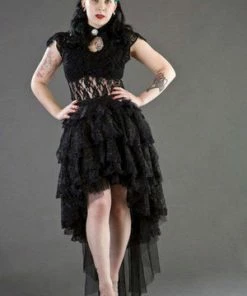 Burleska Dita Sleeveless Gothic Top In Stretch Lace 9 Burleska Dita Sleeveless Gothic Top In Stretch Lace -Spooky Threads dita sleeveless gothic top in stretch lace burleska 4 300x