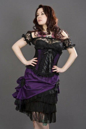 Burleska Diva Knee Length Skirt In Taffeta 3 Burleska Diva Knee Length Skirt In Taffeta
