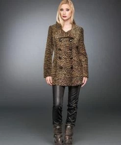 Queen Of Darkness Double-Breasted Leopard Pattern Jacket -Spooky Threads double breasted leopard pattern jacket queen of darkness 3 300x