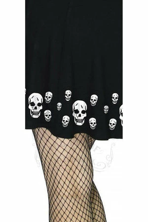 Dr Faust Edge Of Skulls Black Mini Dress - Nia 4 Dr Faust Edge Of Skulls Black Mini Dress - Nia - Image 2