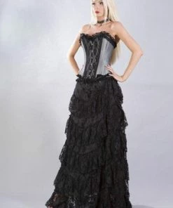 Burleska Elizium Overbust Corset In Taffeta -Spooky Threads elizium overbust corset in taffeta burleska 10 300x