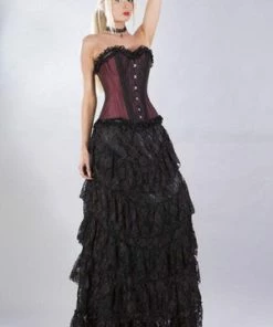 Burleska Elizium Overbust Corset In Taffeta -Spooky Threads elizium overbust corset in taffeta burleska 12 300x