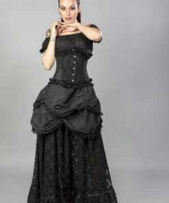 Burleska Elizium Steel Boned Underbust Corset In Taffeta -Spooky Threads elizium steel boned underbust corset in taffeta burleska 17 300x