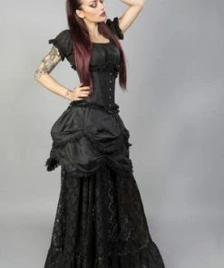 Burleska Elizium Steel Boned Underbust Corset In Taffeta -Spooky Threads elizium steel boned underbust corset in taffeta burleska 19 300x