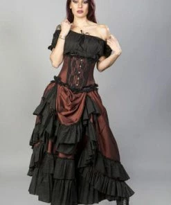 Burleska Elizium Steel Boned Underbust Corset In Taffeta -Spooky Threads elizium steel boned underbust corset in taffeta burleska 20 300x