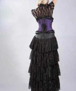 Burleska Elizium Steel Boned Underbust Corset In Taffeta -Spooky Threads elizium steel boned underbust corset in taffeta burleska 5 300x