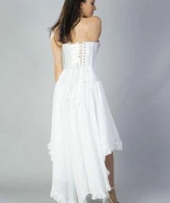 Burleska Elizium Victorian High Low Skirt In Chiffon -Spooky Threads elizium victorian high low skirt in chiffon burleska 6 300x