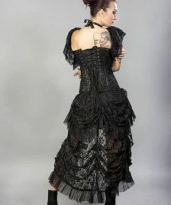 Burleska Emily Overbust Burlesque Corset In King Brocade -Spooky Threads emily overbust burlesque corset in king brocade burleska 11 300x