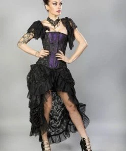 Burleska Emily Overbust Burlesque Corset In King Brocade -Spooky Threads emily overbust burlesque corset in king brocade burleska 3 300x