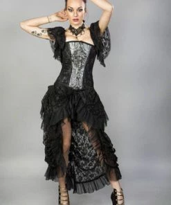 Burleska Emily Overbust Burlesque Corset In King Brocade -Spooky Threads emily overbust burlesque corset in king brocade burleska 5 300x