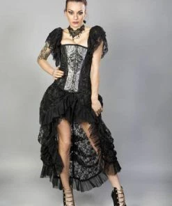 Burleska Emily Overbust Burlesque Corset In King Brocade -Spooky Threads emily overbust burlesque corset in king brocade burleska 7 300x