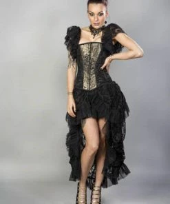 Burleska Emily Overbust Burlesque Corset In King Brocade -Spooky Threads emily overbust burlesque corset in king brocade burleska 8 300x