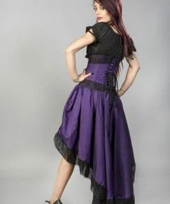 Burleska Flavia Goth Or Steampunk Skirt In Taffeta -Spooky Threads flavia goth or steampunk skirt in taffeta burleska 11 300x