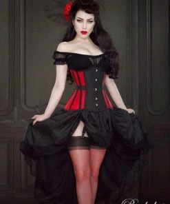 Burleska Flavia Goth Or Steampunk Skirt In Taffeta -Spooky Threads flavia goth or steampunk skirt in taffeta burleska 9 300x