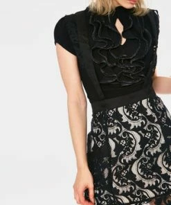 Jawbreaker Frill Me Lace Suspender Skirt -Spooky Threads frill me lace suspender skirt jawbreaker 3 300x