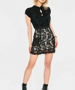 Jawbreaker Frill Me Lace Suspender Skirt -Spooky Threads frill me lace suspender skirt jawbreaker 4 300x