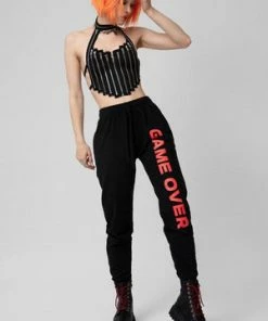 Long Clothing Game Over Joggers - Unisex 8 Long Clothing Game Over Joggers - Unisex -Spooky Threads game over joggers unisex long clothing 3 300x
