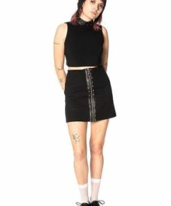 Banned Glam Goth Bodycon Skirt -Spooky Threads glam goth bodycon skirt banned 4 300x