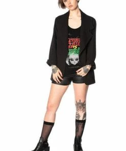 Banned Glam Goth Leo Shorts 9 Banned Glam Goth Leo Shorts -Spooky Threads glam goth leo shorts banned 4 300x