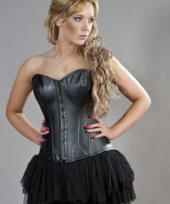 Burleska Glamour Overbust Fashion Corset In Matte Vinyl