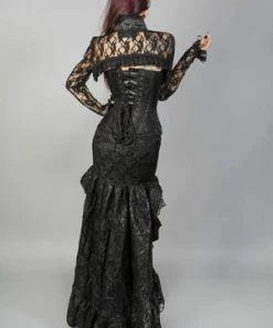 Burleska Glamour Overbust Fashion Corset In Satin & Lace Overlay -Spooky Threads glamour overbust fashion corset in satin lace overlay burleska 3 300x