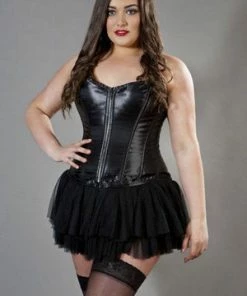 Burleska Glamour Overbust Plus Size Corset In Satin 9 Burleska Glamour Overbust Plus Size Corset In Satin -Spooky Threads glamour overbust plus size corset in satin burleska 3 300x