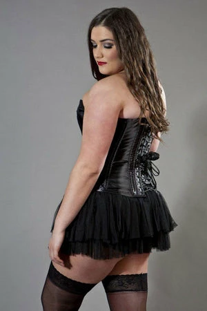 Burleska Glamour Overbust Plus Size Corset In Satin 6 Burleska Glamour Overbust Plus Size Corset In Satin - Image 4