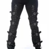 Queen Of Darkness Gothic Pants With Lacing And Buckles -Spooky Threads gothic pants with lacing and buckles queen of darkness 300x