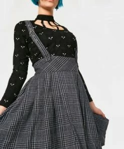 Jawbreaker Grey Days High Waisted Skirt 10 Jawbreaker Grey Days High Waisted Skirt -Spooky Threads grey days high waisted skirt ska 3404 01.864 300x