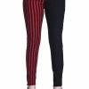 Banned Half Black Half Striped Trousers -Spooky Threads half black half striped trousers banned 300x