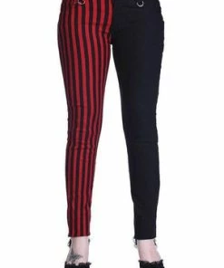 Banned Half Black Half Striped Trousers