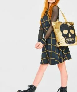 Jawbreaker Head In The Clouds Plaid Overall Dress 9 Jawbreaker Head In The Clouds Plaid Overall Dress -Spooky Threads head in the clouds plaid overall dress jawbreaker 3 300x