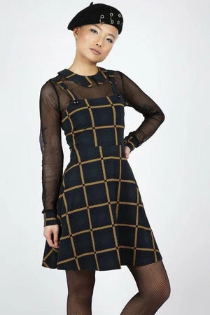 Jawbreaker Head In The Clouds Plaid Overall Dress 6 Jawbreaker Head In The Clouds Plaid Overall Dress - Image 4