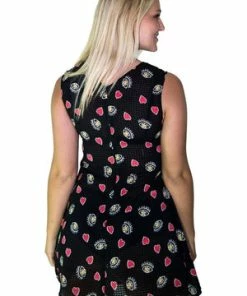 Dr Faust Hearts And Eyes Black Sheer Mini Dress - Camila -Spooky Threads hearts and eyes black sheer mini dress camila dr faust 4 300x