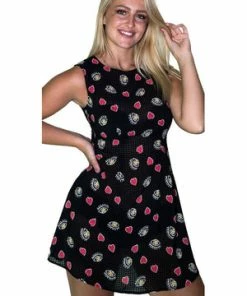 Dr Faust Hearts And Eyes Black Sheer Mini Dress - Camila -Spooky Threads hearts and eyes black sheer mini dress camila dr faust 5 300x