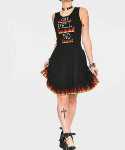 Jawbreaker HELLO NO Skater DRESS -Spooky Threads hello no skater dress jawbreaker 3 300x
