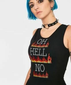 Jawbreaker HELLO NO Skater DRESS -Spooky Threads hello no skater dress jawbreaker 4 300x