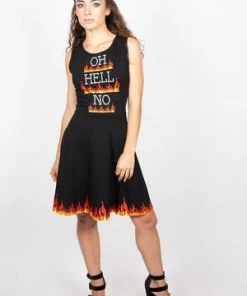 Jawbreaker HELLO NO Skater DRESS -Spooky Threads hello no skater dress jawbreaker 5 300x