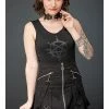 Queen Of Darkness High Waist Skirt With Removable Bondage - SK11-337/20-L -Spooky Threads high waist skirt with removable bondage sk11 33720 l queen of darkness 300x