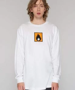 Long Clothing Highly Flammable Long Sleeve T-Shirt - Unisex -Spooky Threads highly flammable long sleeve t shirt unisex long clothing 4 300x