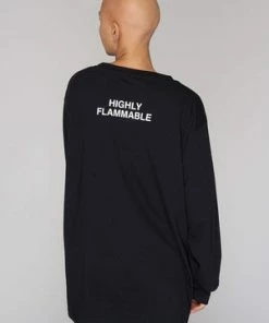 Long Clothing Highly Flammable Long Sleeve T-Shirt - Unisex -Spooky Threads highly flammable long sleeve t shirt unisex long clothing 6 300x