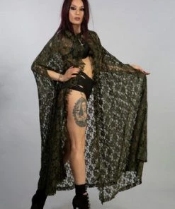 Burleska Hooded Gothic Victorian Cape In Lace -Spooky Threads hooded gothic victorian cape in lace burleska 3 300x