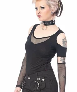Queen Of Darkness Hot Pants With 2 Front Pockets -Spooky Threads hot pants with 2 front pockets queen of darkness 3 300x