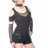 Queen Of Darkness Hot Pants With 2 Front Pockets 2 Queen Of Darkness Hot Pants With 2 Front Pockets -Spooky Threads hot pants with 2 front pockets queen of darkness 300x
