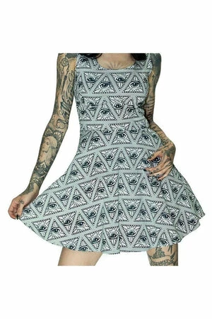 Dr Faust Illuminati Dress With Pentagram Back Mini Dress - Penelope 4 Dr Faust Illuminati Dress With Pentagram Back Mini Dress - Penelope - Image 2