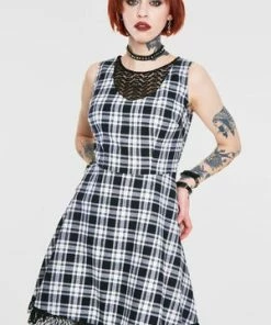Jawbreaker It's A Picnic Lace Trim Skater Dress
