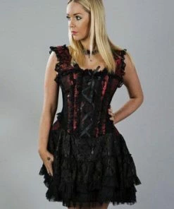 Burleska Jasmin Corset Dress In King Brocade -Spooky Threads jasmin corset dress in king brocade burleska 3 300x